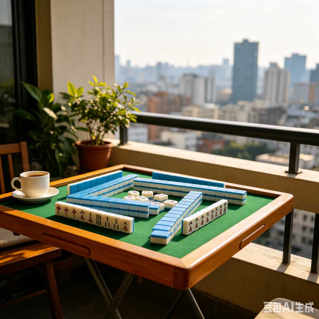 flat print mahjong set
